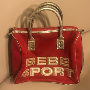 Red and gold bebe sport purse